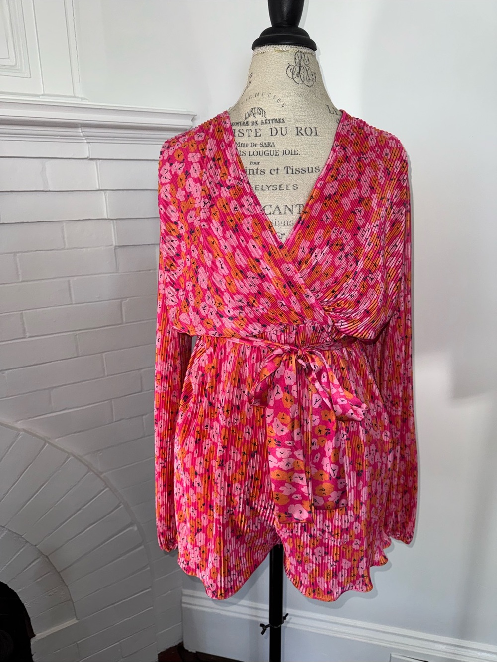 Petal & Pup Pink Floral Wrap Romper